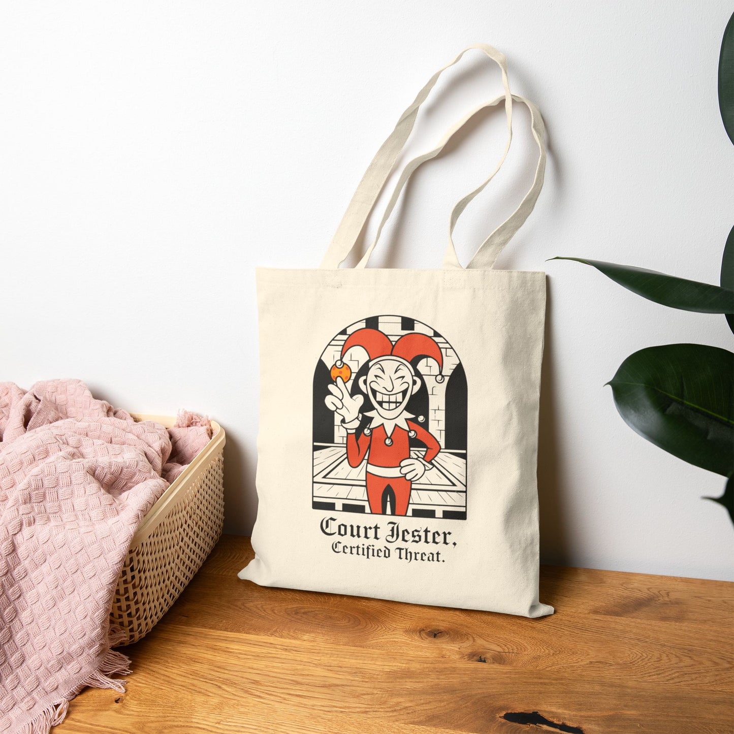 Court Jester Canvas Tote Bag Template