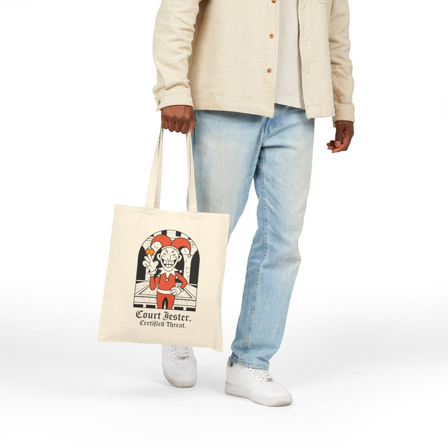 Court Jester Canvas Tote Bag Template
